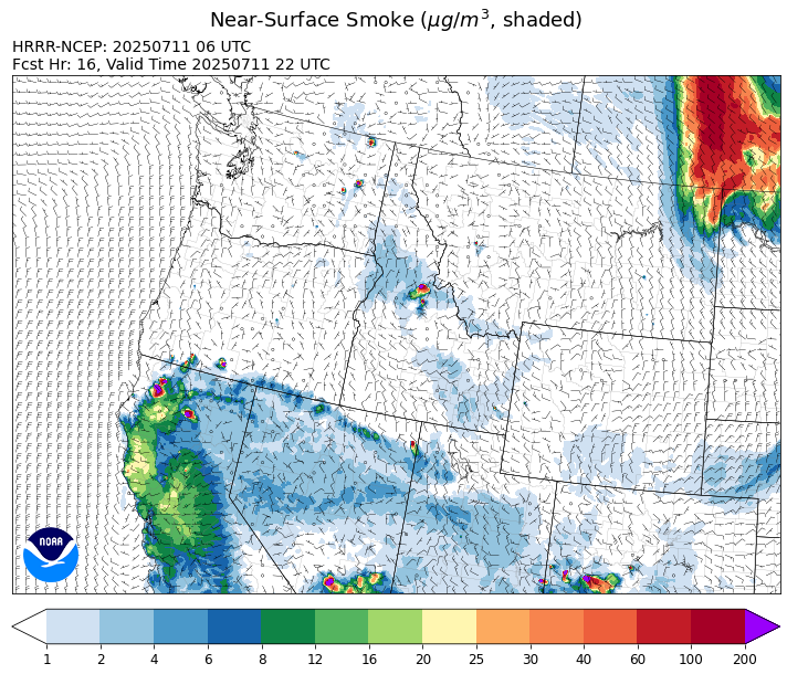 Smoke Forecast for Friday, July 11, 2025 9:30 AM | Montana DEQ