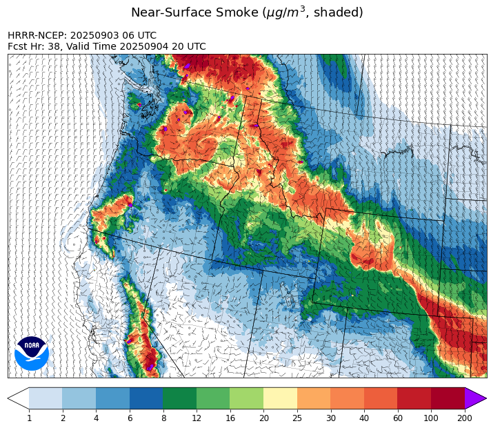 Smoke Forecast for Wednesday, September 3, 2025 10:00 AM | Montana DEQ